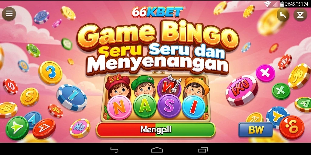 Tampak permainan Bingo yang seru dan menggembirakan di 66KBET.