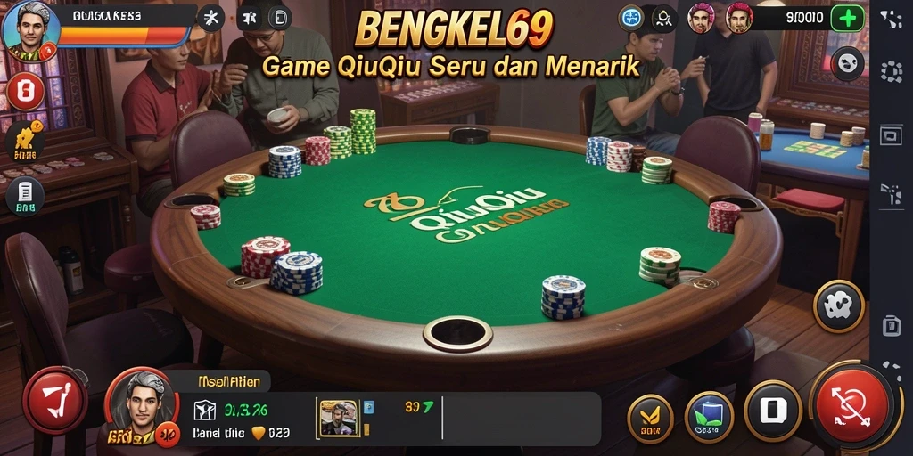 Screenshot gameplay BENGKEL69 menampilkan momen seru bermain QiuQiu.