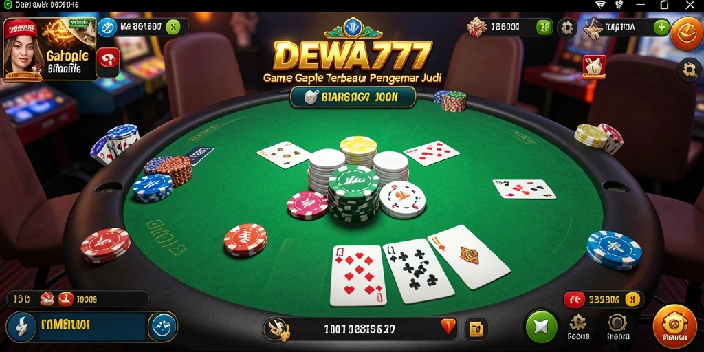 Tampilan gameplay seru dewa777 dalam bermain Gaple.