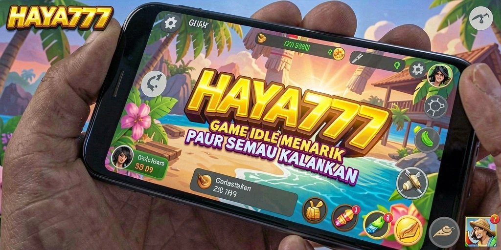 Screenshot gameplay HAYA777 menampilkan karakter dan suasana Idle yang menarik.