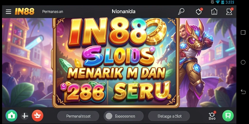 Screenshot gameplay IN88 menampilkan grafis slot yang menarik dan interaktif.