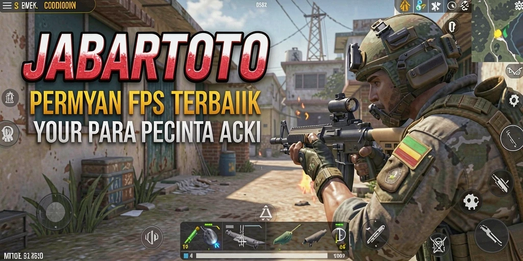 Tampilan gameplay menegangkan dari JABARTOTO dengan aksi FPS yang intens.