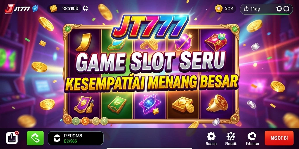 Tampilan menarik dari gameplay di JT777 yang penuh dengan keseruan slot.