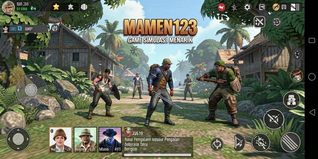Tampilan gameplay seru pada MAMEN123 yang mengasyikkan.