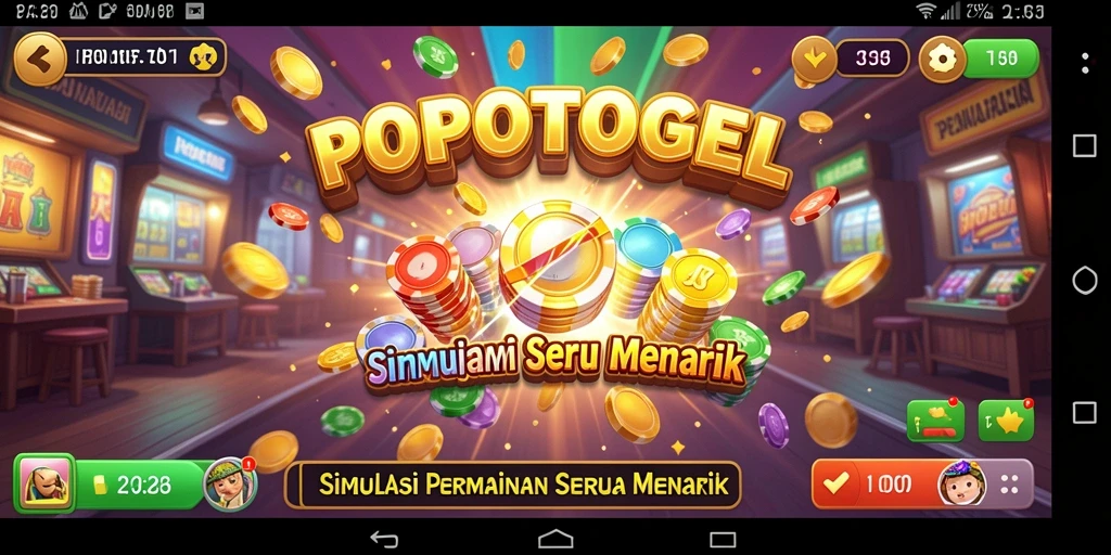Tampilan menarik dari gameplay POPOTOGEL yang menantang dan seru.