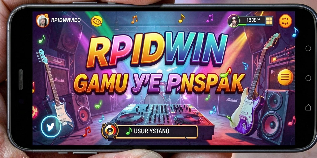 Screenshot gameplay RPIDWIN menampilkan pemain beraksi mengikuti irama musik.
