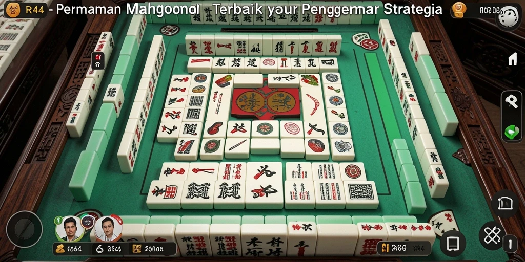 Screenshot gameplay RR44 menunjukkan keseruan permainan Mahjong.