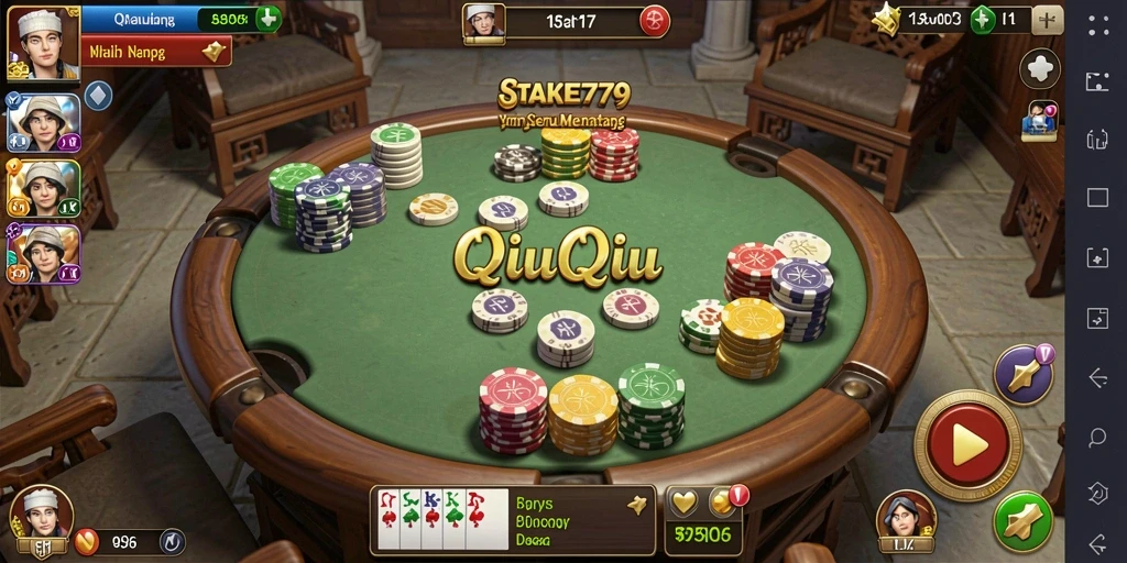 Screenshot utama STAKE779 menampilkan gameplay QiuQiu yang seru.
