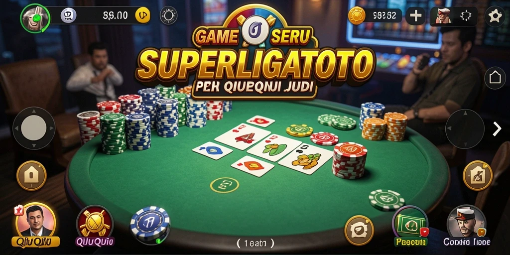 Tampilan screenshot SUPERLIGATOTO dengan gameplay QiuQiu yang mendebarkan.