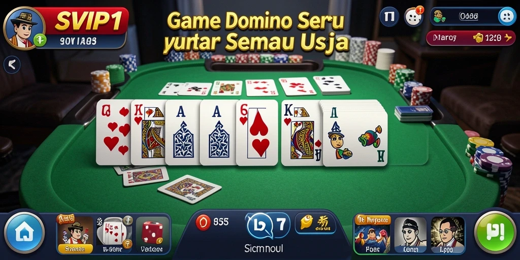 Tangkapan layar gameplay domino yang seru dan interaktif.