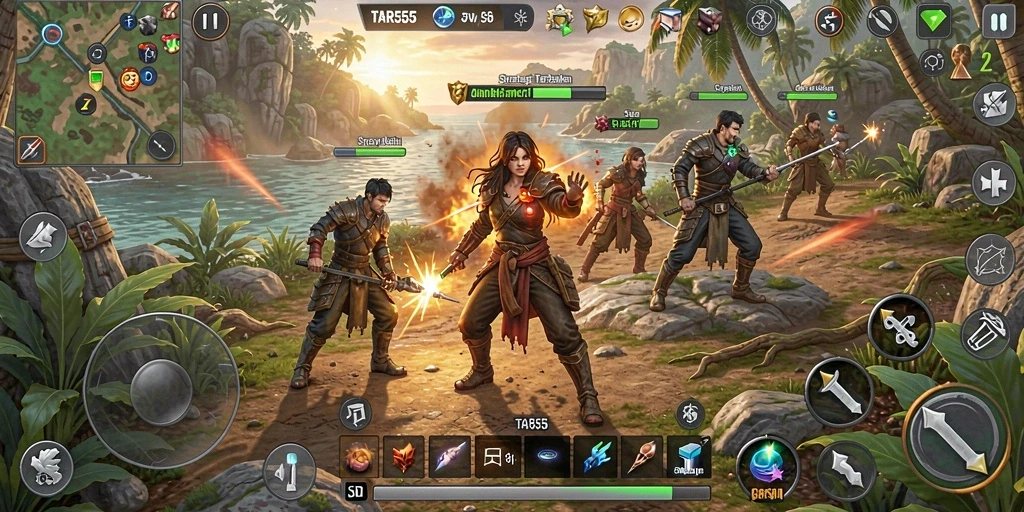 Tampilan gameplay menarik dari TAR555 dengan strategi mendalam.