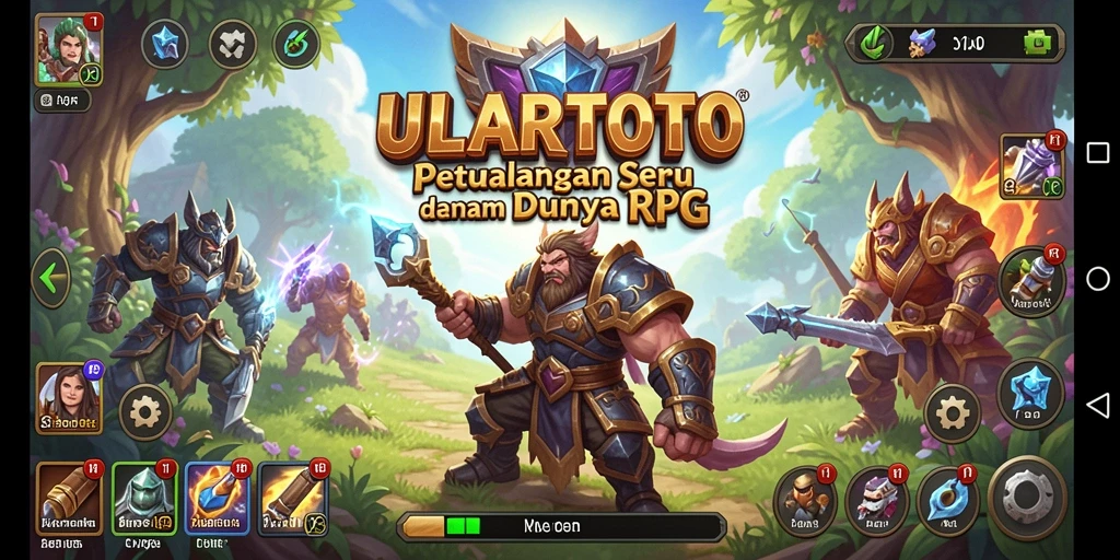 Tangkapan layar ULARTOTO menunjukkan aksi bertarung yang mendebarkan dalam dunia RPG.