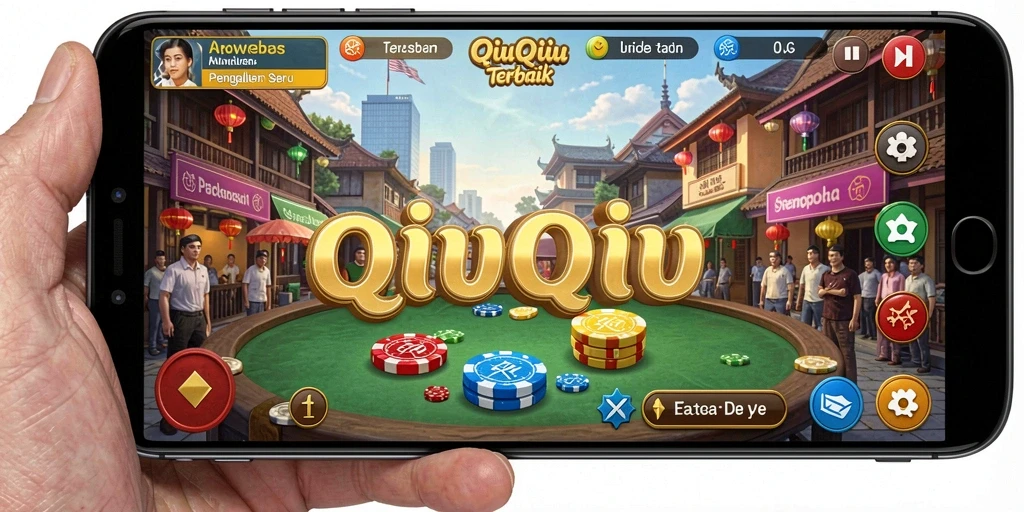 Tampilan gameplay menarik dari V07 yang penuh strategis QiuQiu.