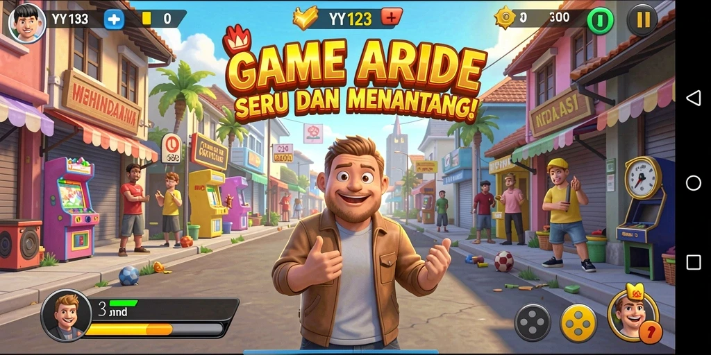 Tampilan gameplay seru dari YY123, penuh aksi dan tantangan.